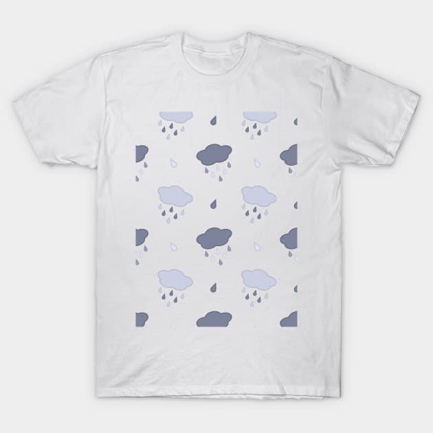 Rain Cloud Pattern T-Shirt by Kelly Gigi